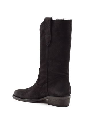 Stivale texano in nubuck nera VIA ROMA 15 | 4378NERO